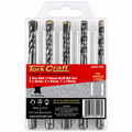 Tork Craft SDS 110mm Drill Bit Set 5pc: 2x6mm, 2x8mm, 1x10mm