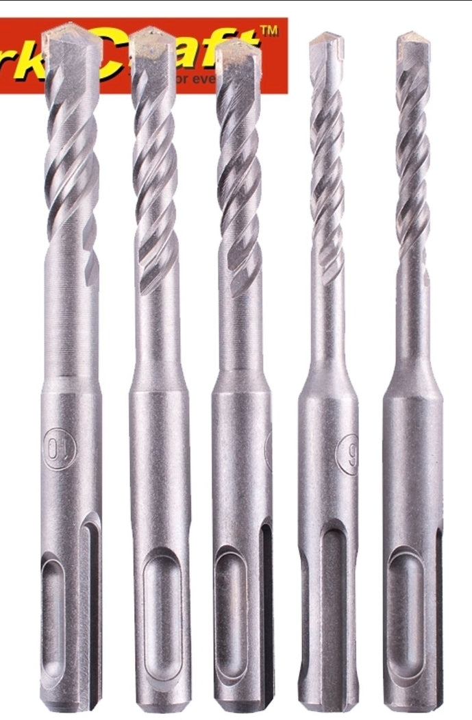 Tork Craft SDS 110mm Drill Bit Set 5pc: 2x6mm, 2x8mm, 1x10mm