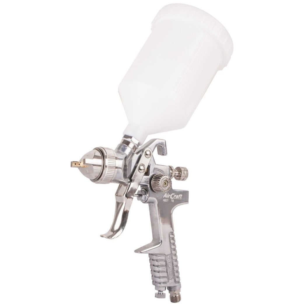 Air Craft Spray Gun HVLP 1.4mm Nozzle with 600ml Plastic Cup